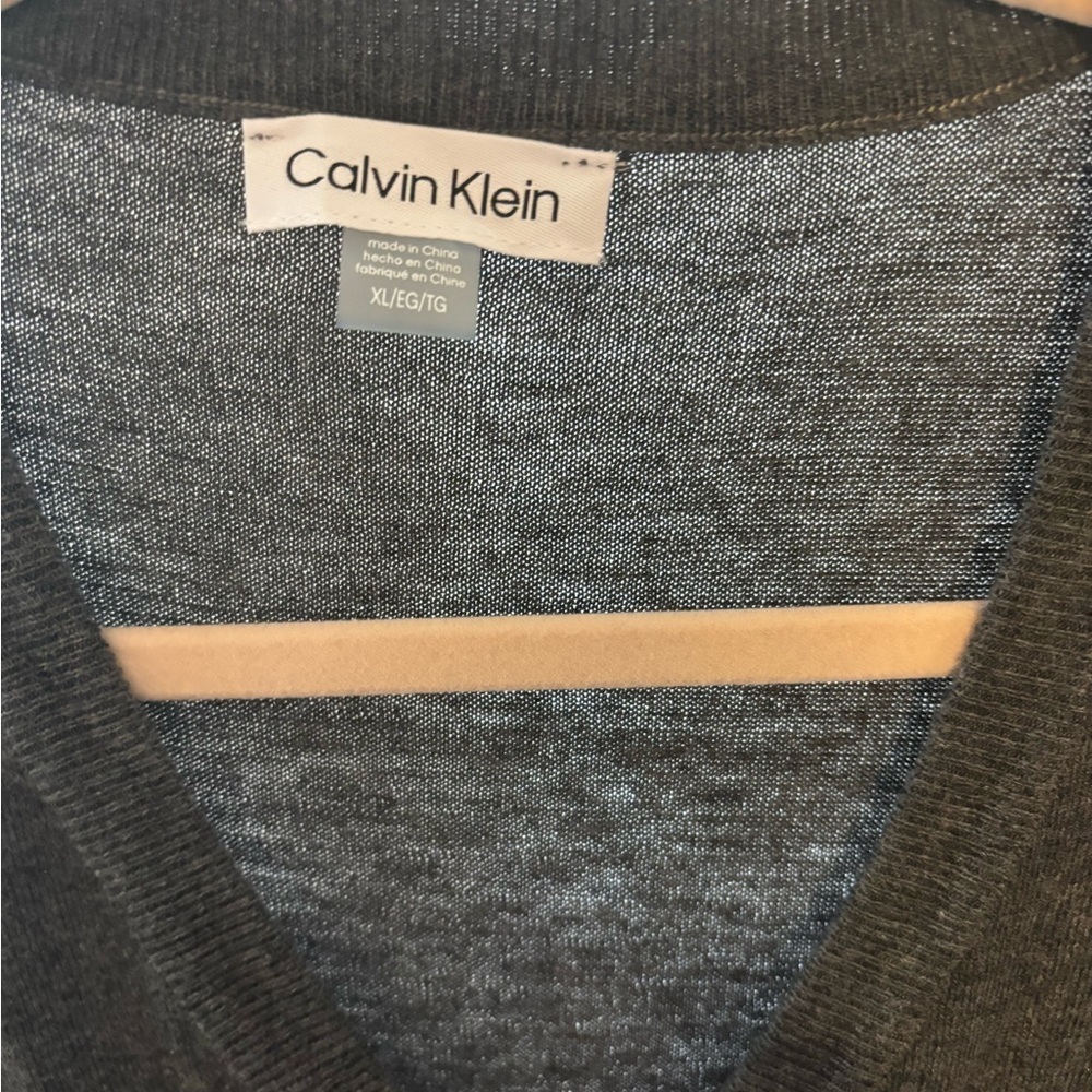 CALVIN KLEIN Belted Long Sleeve Sweater Dress - Size XL - Picture 2 of 2